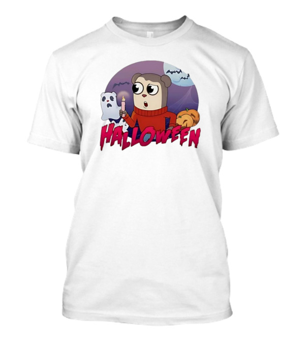 Halloween Jimmy Cartoon Candle Ghost Pumpkin Bats T-Shirt
