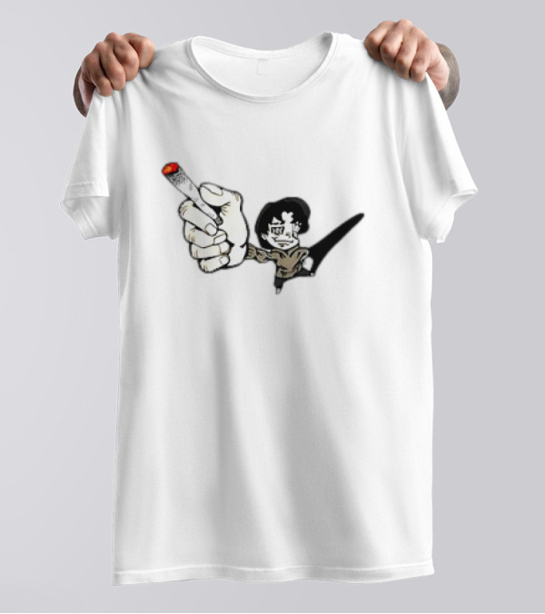 Rav Left-Handed Cigarette Keep The Change Tour Cartoon Hand Drawing T-Shirt