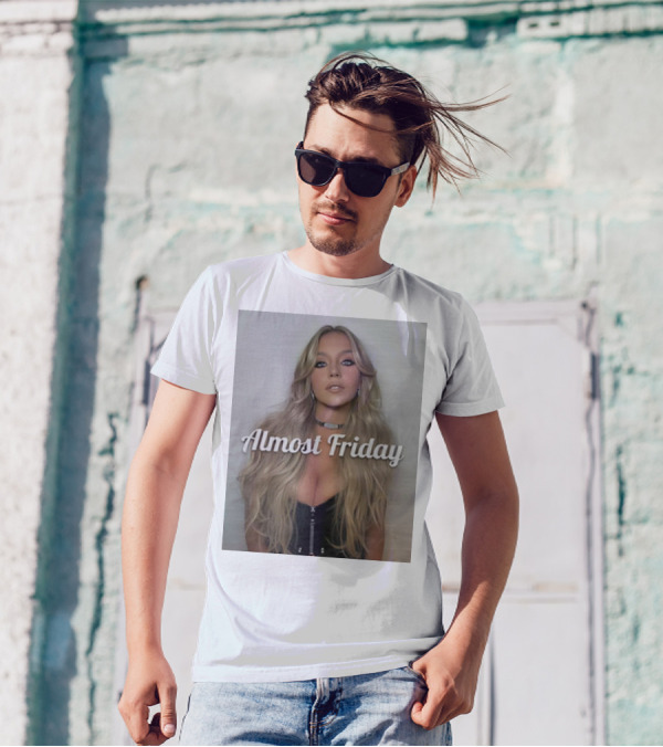 Almost Friday Sweeney Leather Look T-Shirt
