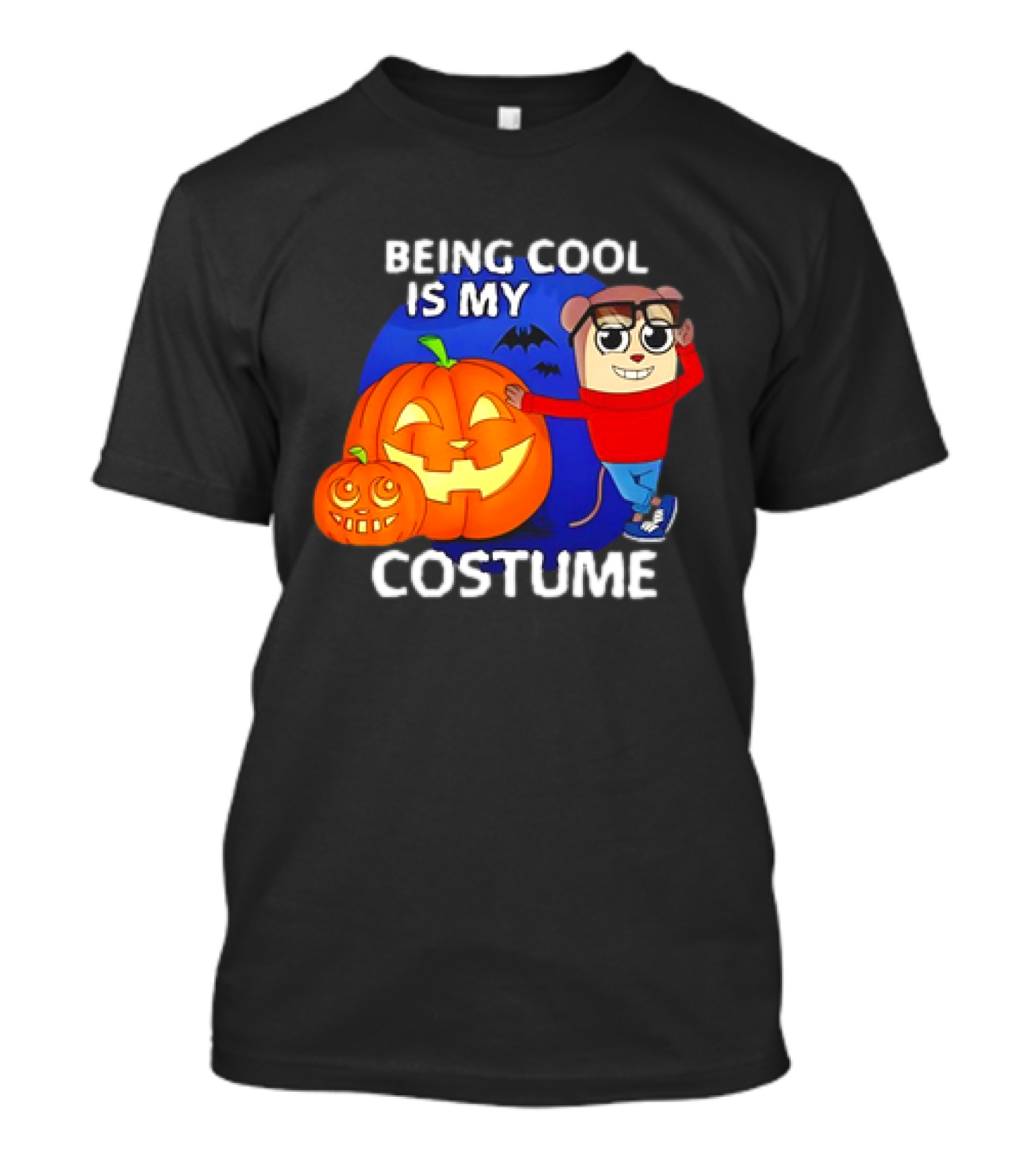 Being Cool Is My Costume Halloween Cartoon Pumpkins With Cute Character T-Shirt