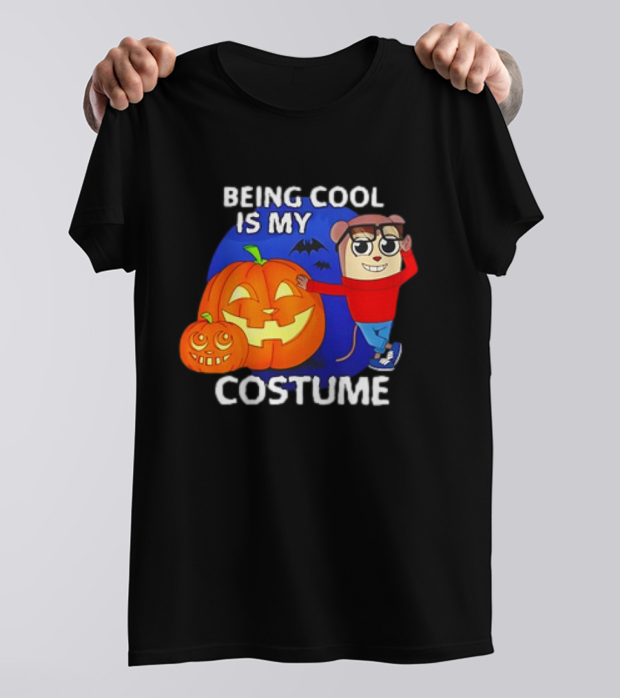 Being Cool Is My Costume Halloween Cartoon Pumpkins With Cute Character T-Shirt
