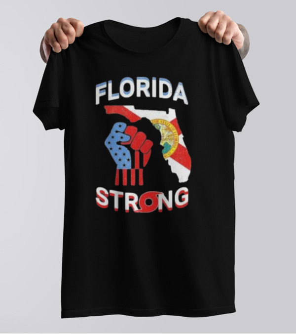 Florida Strong Pride Support Floridians State Flag Fist T-Shirt