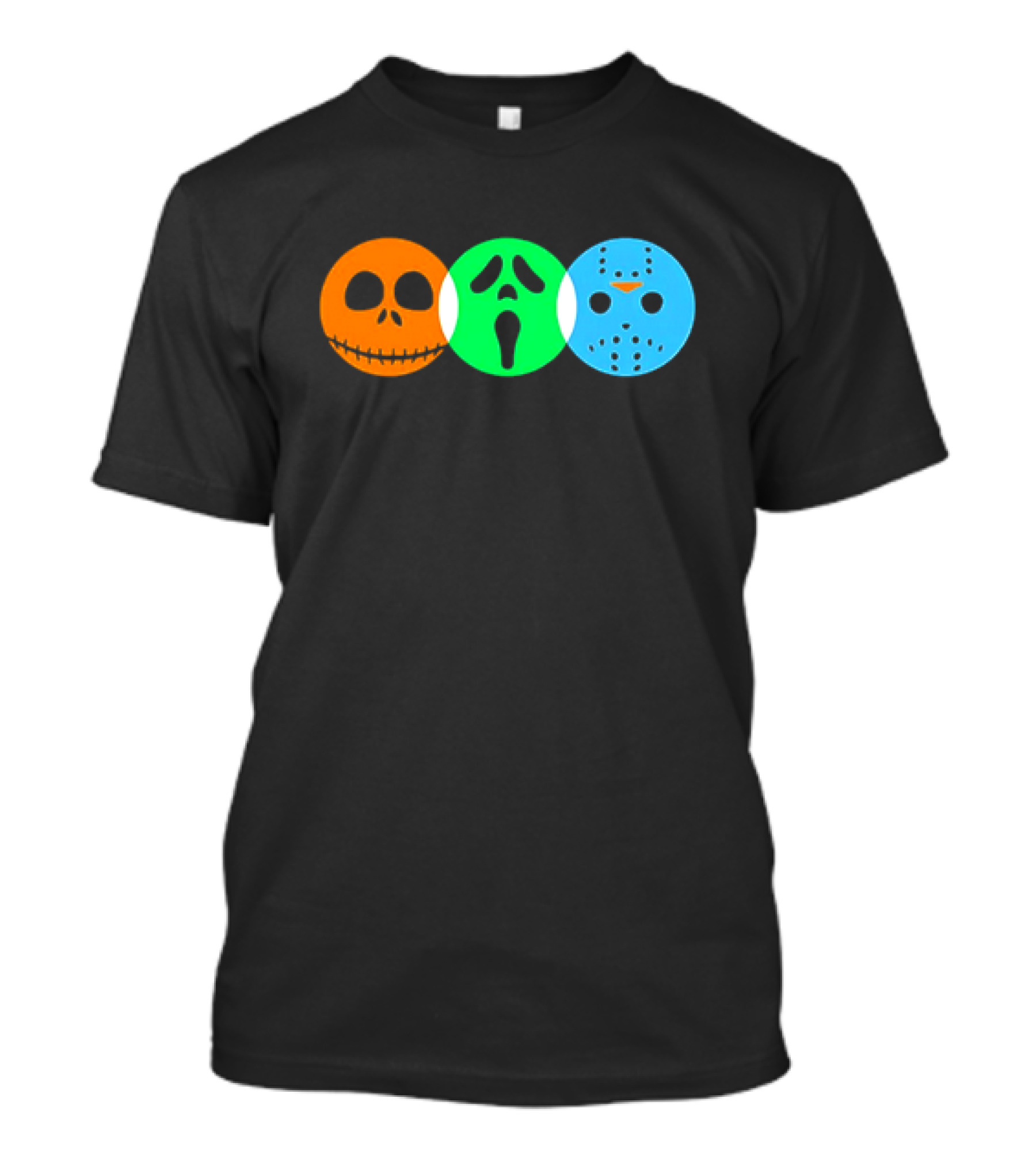 Horrorville Letterboxd Funny Halloween Horror Masks Icons T-Shirt