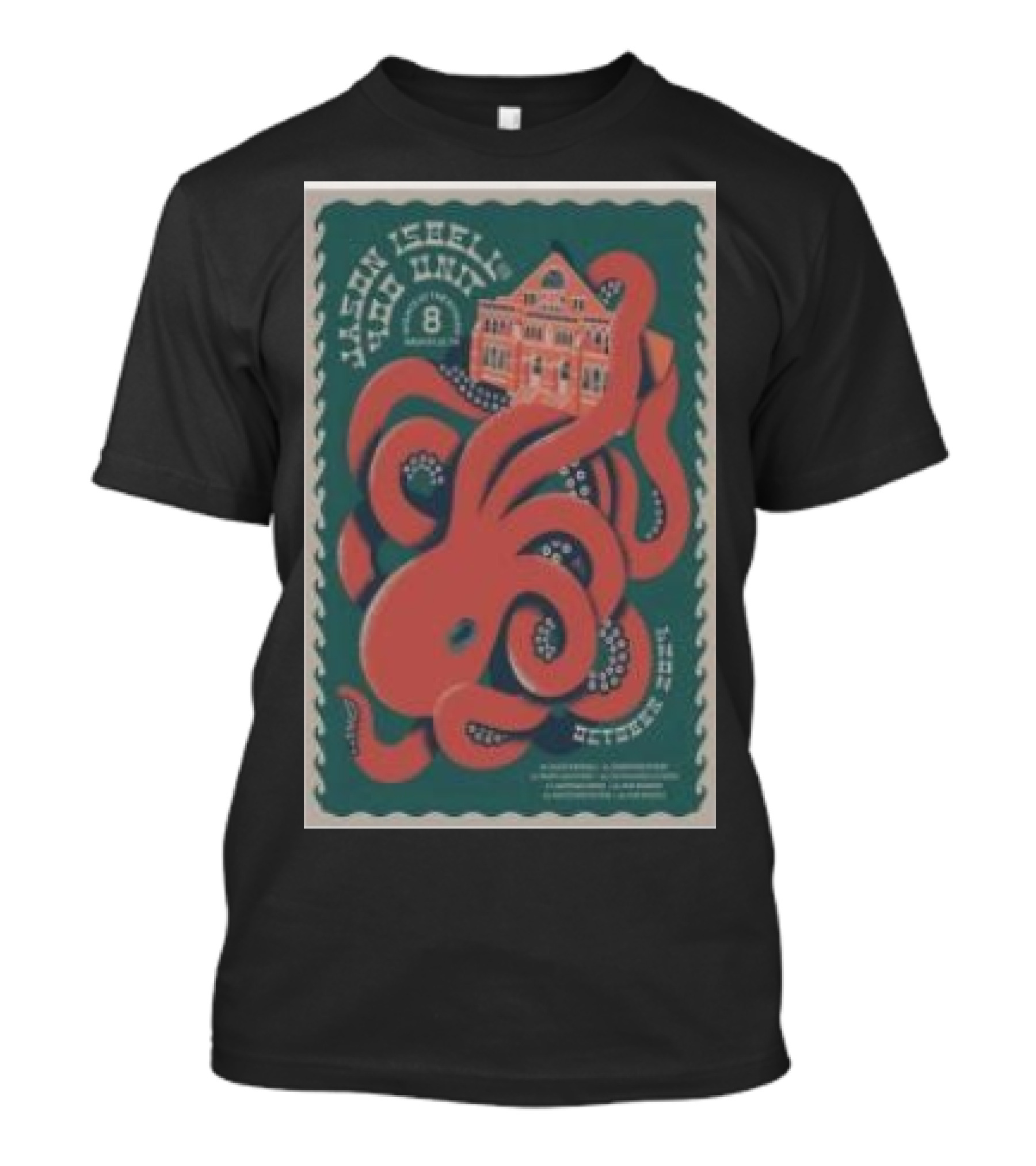 Jason Isbell And The 400 Unit Ryman Auditorium Oct 8-20 2024 Nashville TN Octopus T-Shirt