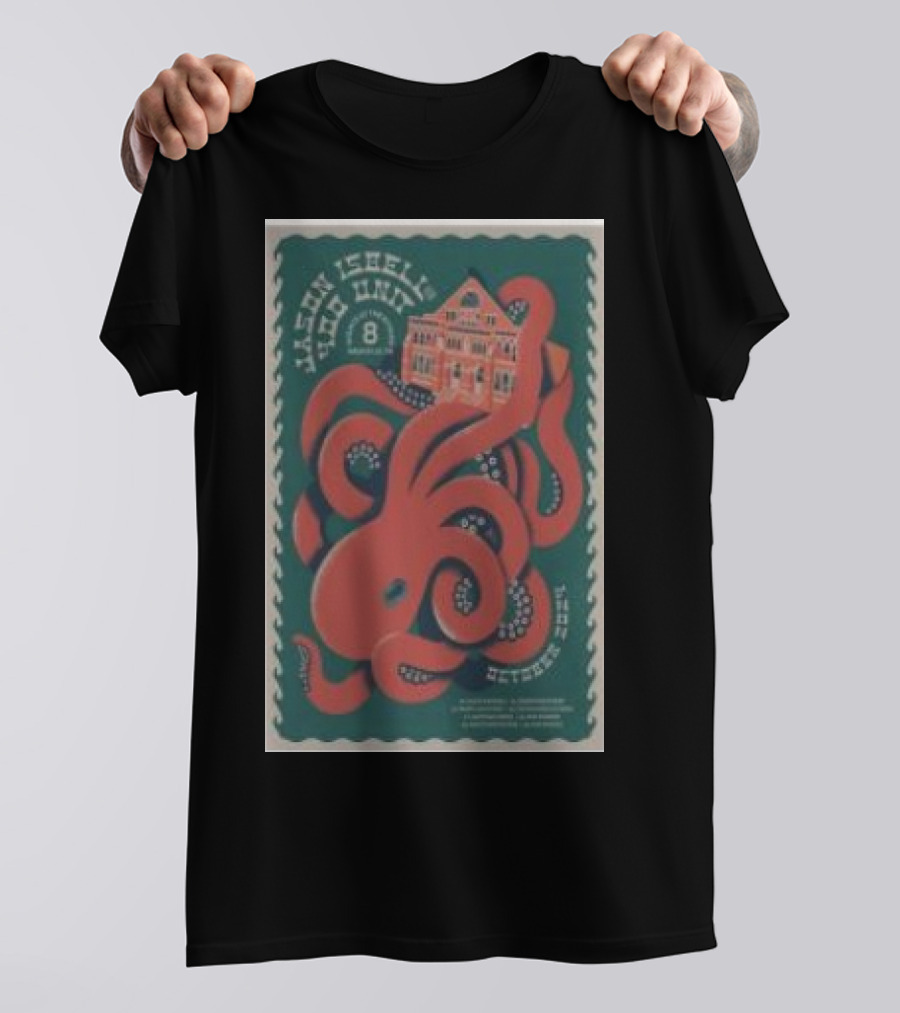 Jason Isbell And The 400 Unit Ryman Auditorium Oct 8-20 2024 Nashville TN Octopus T-Shirt