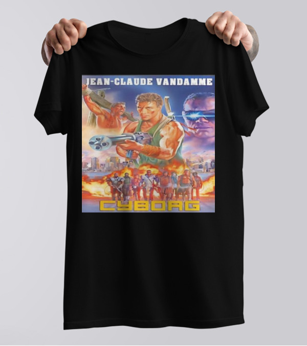 Jean Claude Van Damme Cyborg Movie Poster Action Sci-Fi Film T-Shirt
