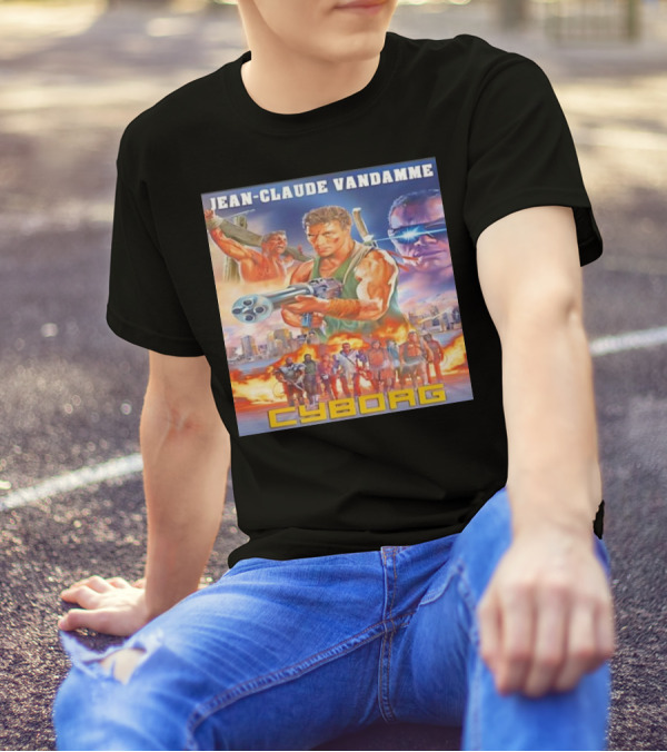Jean Claude Van Damme Cyborg Movie Poster Action Sci-Fi Film T-Shirt
