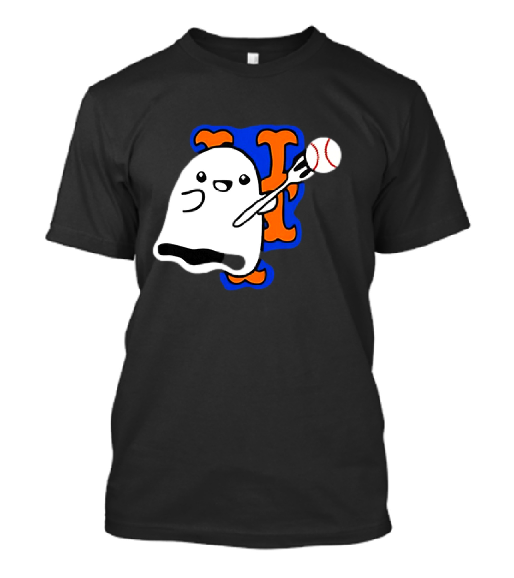 New York Mets Baby Ghost Halloween Baseball T-Shirt