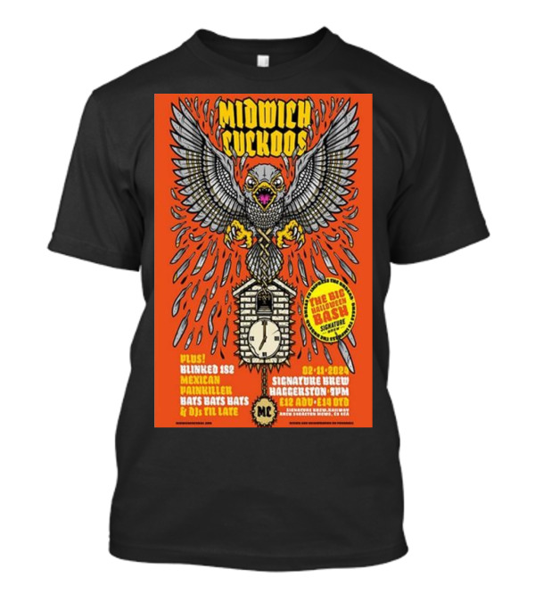 Midwich Cuckoos Hackney Show Nov 02 2024 Signature Brew London With Blinked 182 Mexican Painkiller Bats Bats Bats T-Shirt