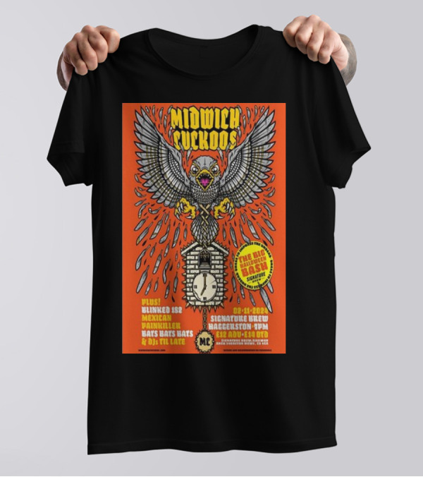 Midwich Cuckoos Hackney Show Nov 02 2024 Signature Brew London With Blinked 182 Mexican Painkiller Bats Bats Bats T-Shirt
