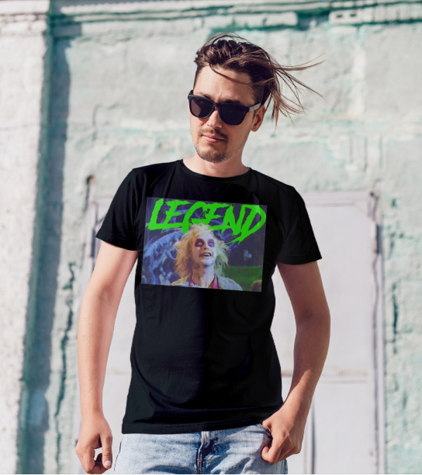 Showtime Beetlejuice Spooky Legend Retro Green Text T-Shirt