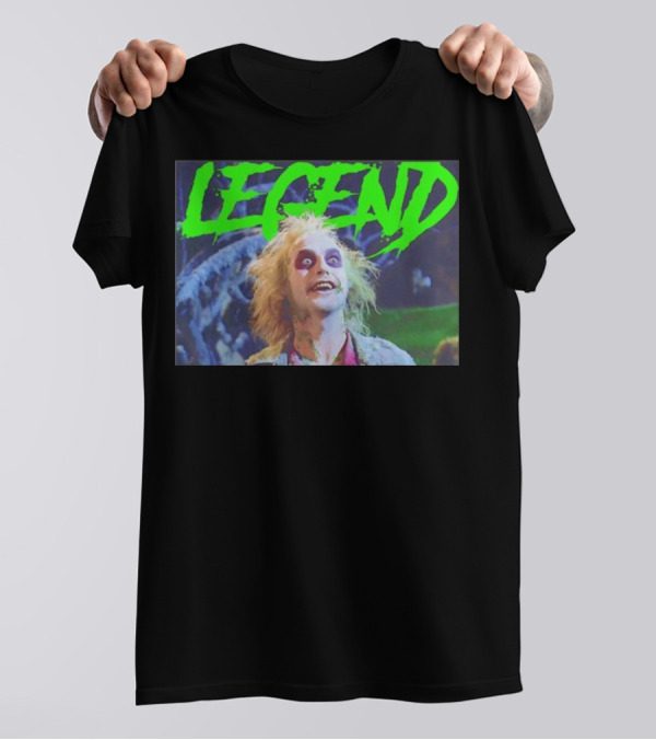 Showtime Beetlejuice Spooky Legend Retro Green Text T-Shirt