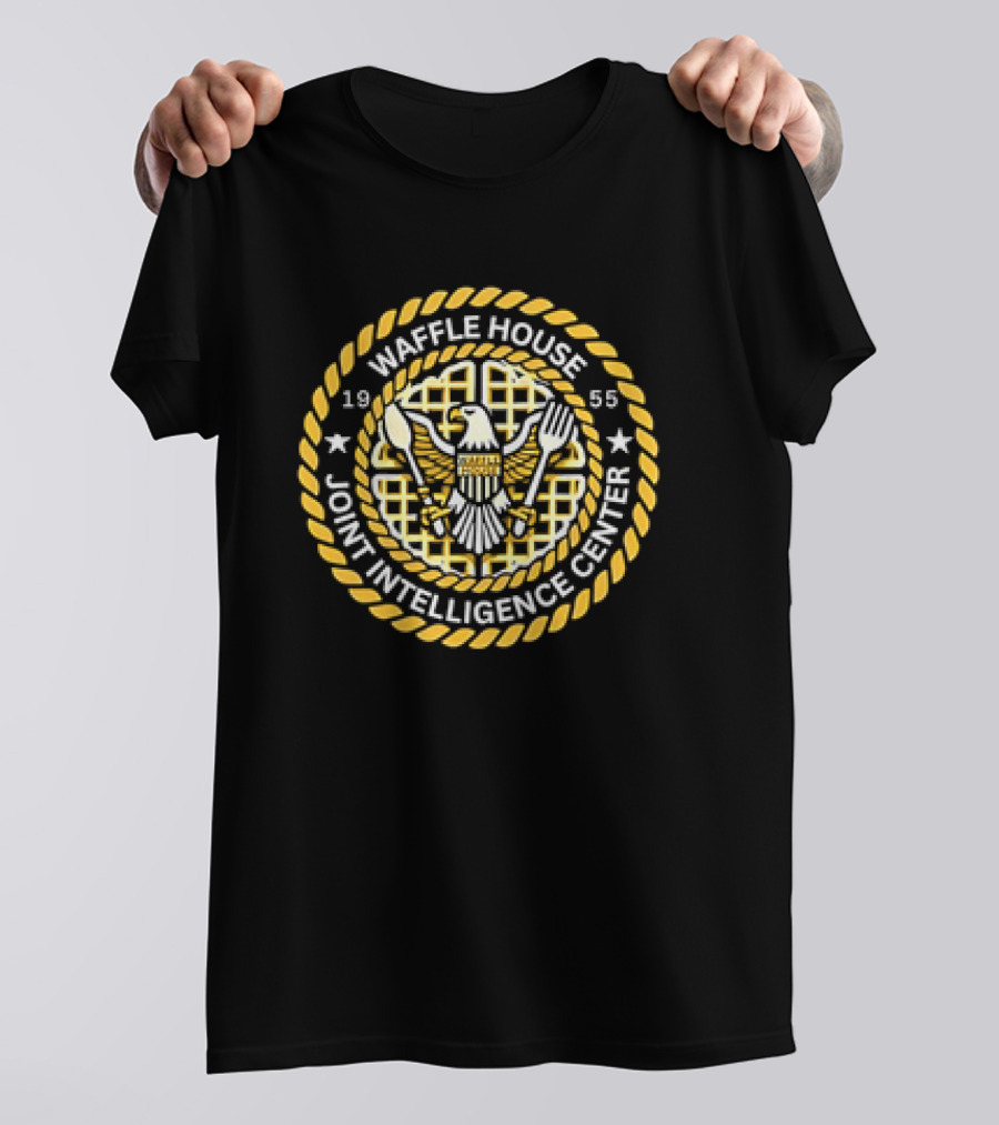 Waffle House Joint Intelligence Center 1955 Eagle Insignia Retro T-Shirt