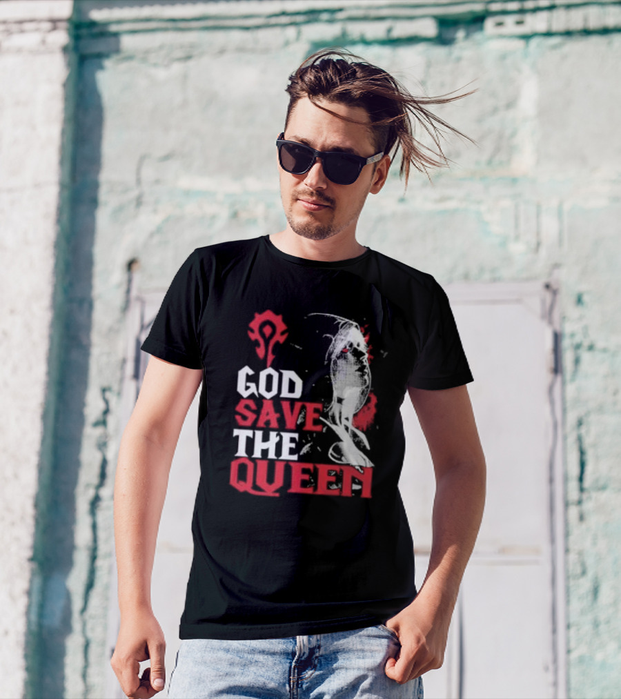 World Of Warcraft Horde Emblem God Save The Queen Sylvanas Windrunner T-Shirt