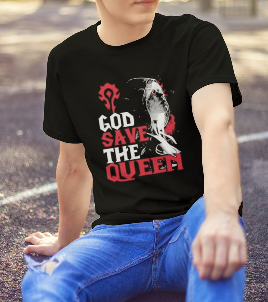 World Of Warcraft Horde Emblem God Save The Queen Sylvanas Windrunner T-Shirt