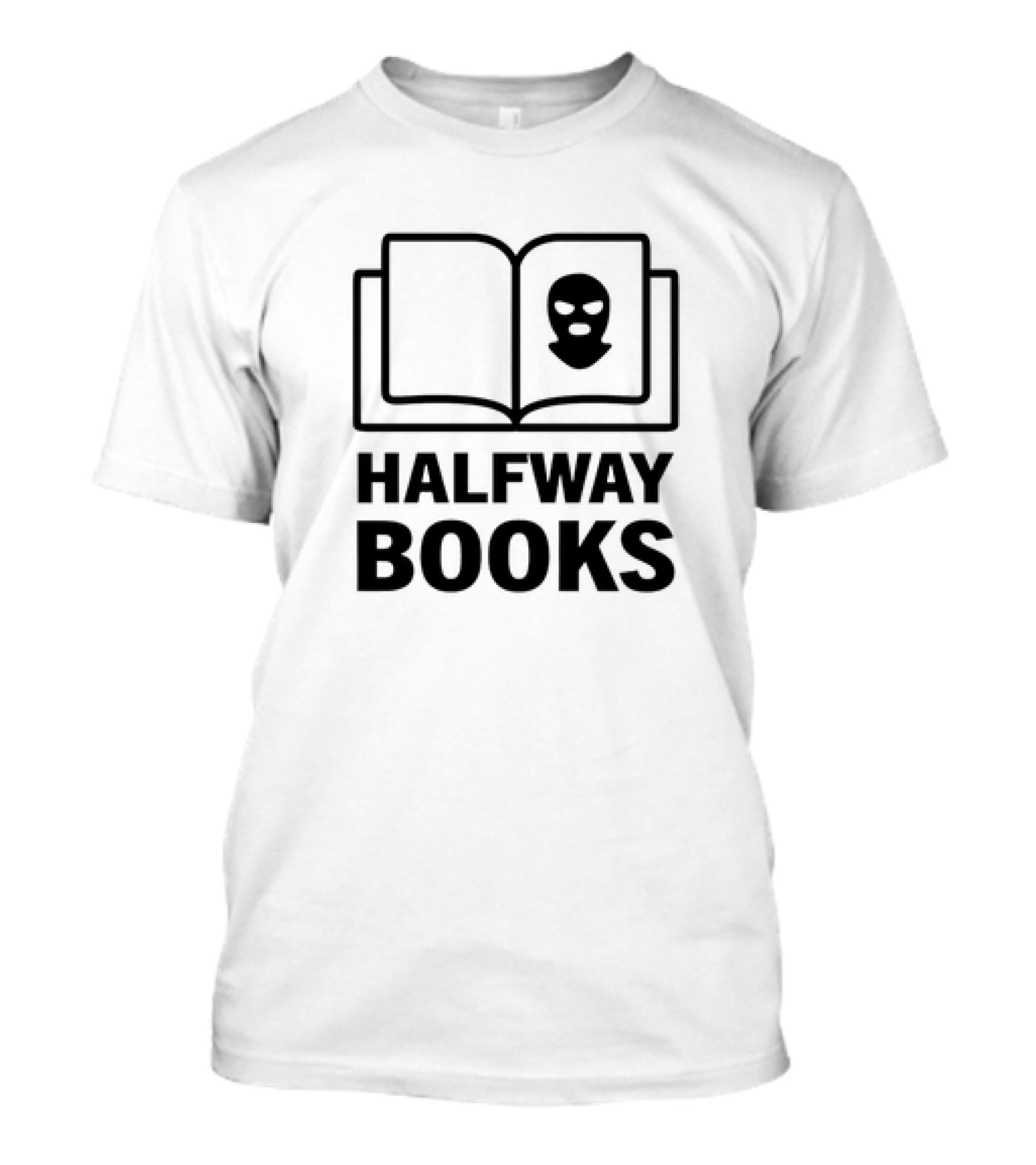 HALFWAY BOOKS Mask Icon Open Book T-Shirt