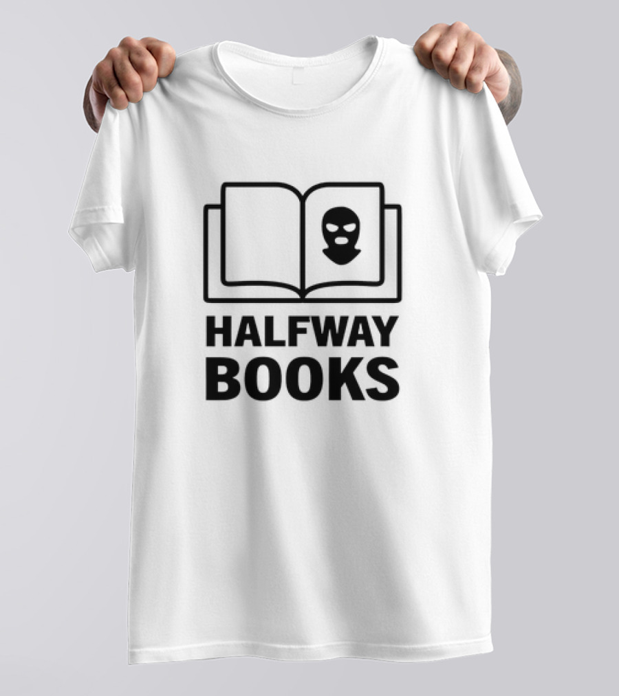 HALFWAY BOOKS Mask Icon Open Book T-Shirt
