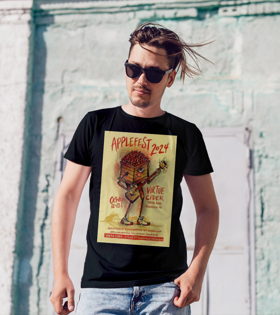 Applefest 2024 October 12-13 Virtue Cider Virtue Farm Fennville MI T-Shirt