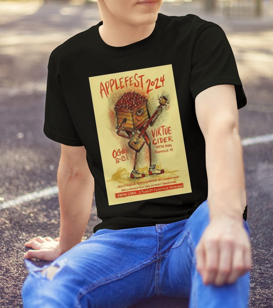 Applefest 2024 October 12-13 Virtue Cider Virtue Farm Fennville MI T-Shirt