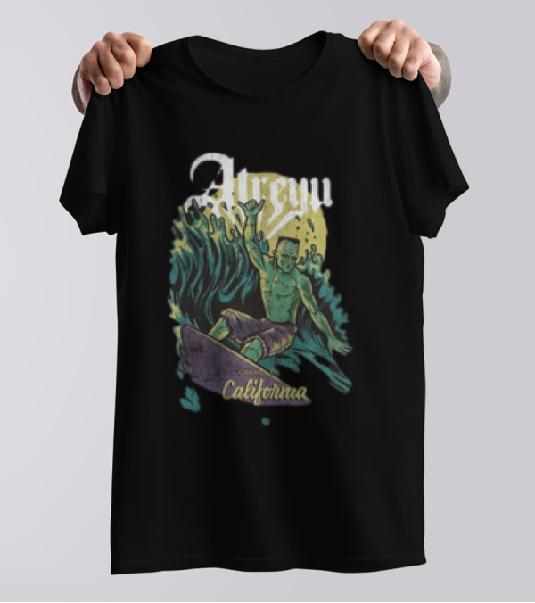 Atreyu Frankensurf California Ocean Wave T-Shirt