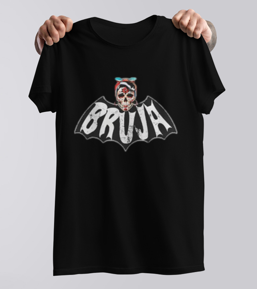 Bruja Vintage Bat Skull With Bow T-Shirt