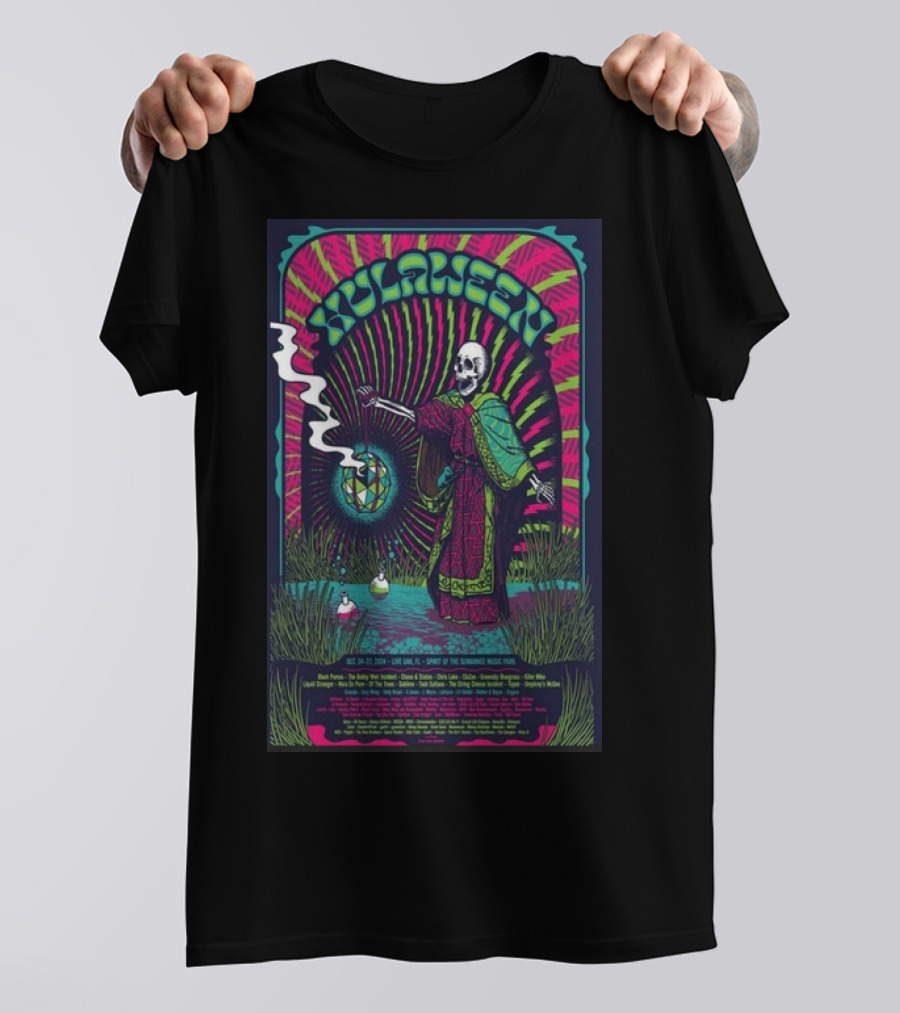 Hulaween Spirit Of Suwannee Park Live Oak, FL Oct 24-27 2024 Event Skeleton T-Shirt