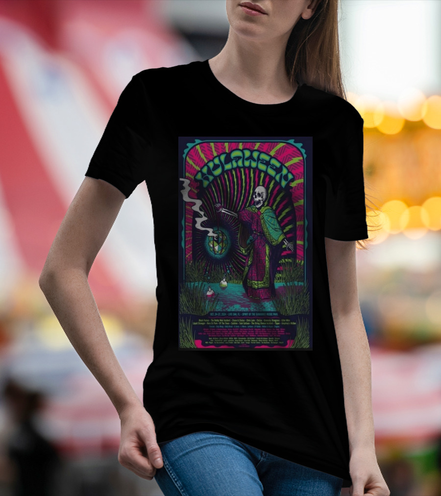 Hulaween Spirit Of Suwannee Park Live Oak, FL Oct 24-27 2024 Event Skeleton T-Shirt