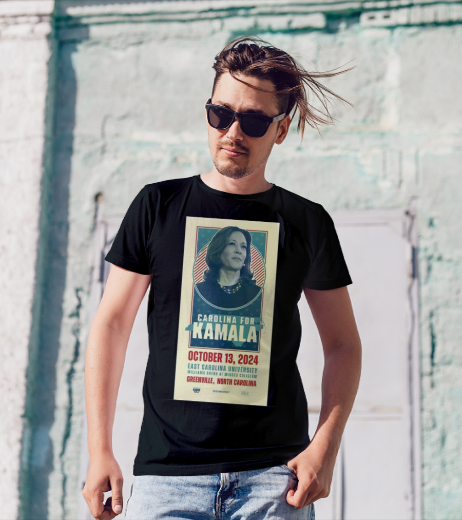 Carolina For Kamala October 13 2024 East Carolina University Greenville North Carolina T-Shirt