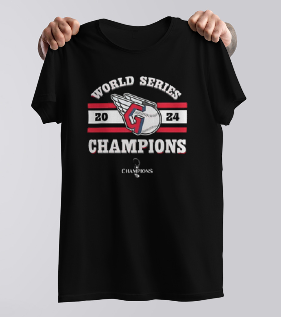Cleveland Guardians 2024 World Series Champions Baseball Emblem T-Shirt