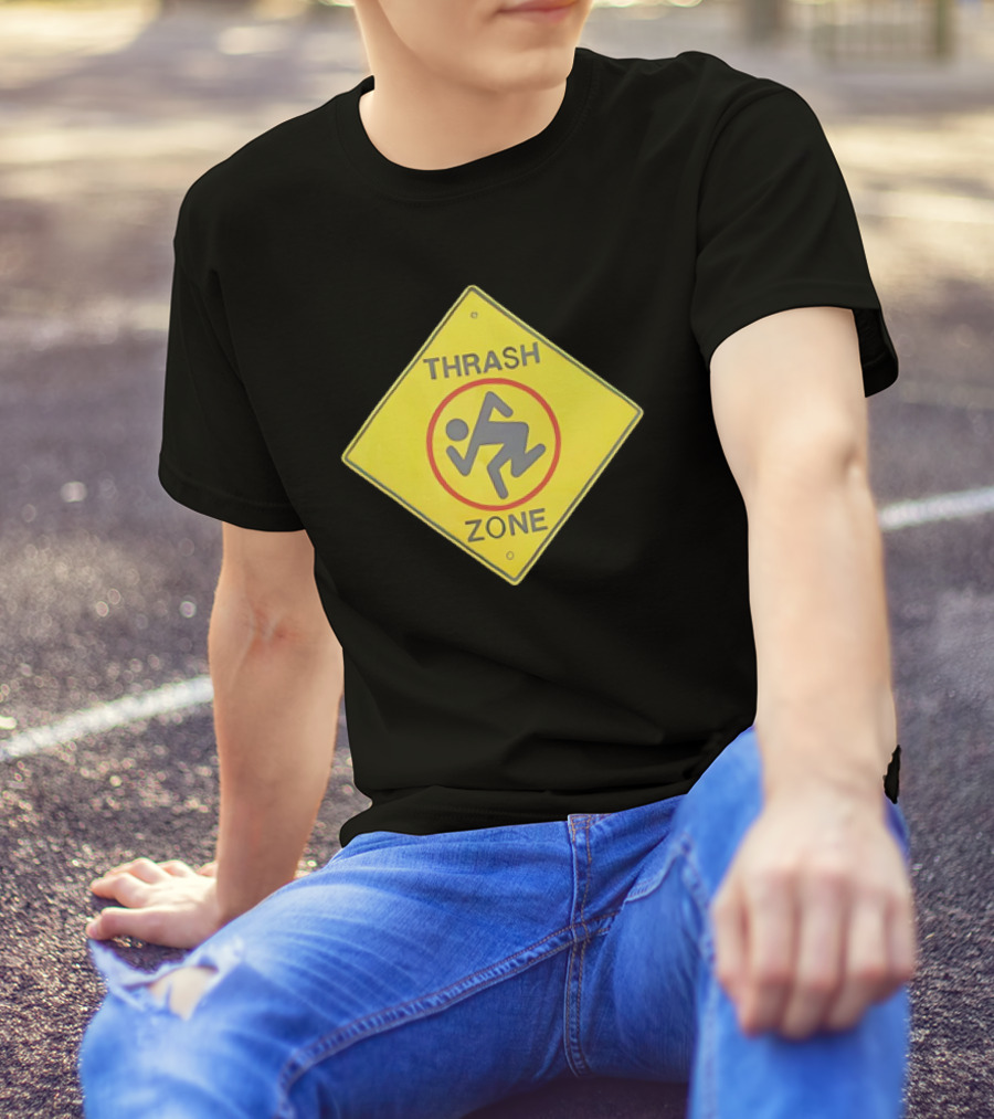 DRI Thrash Zone Symbol On Yellow Traffic Sign T-Shirt