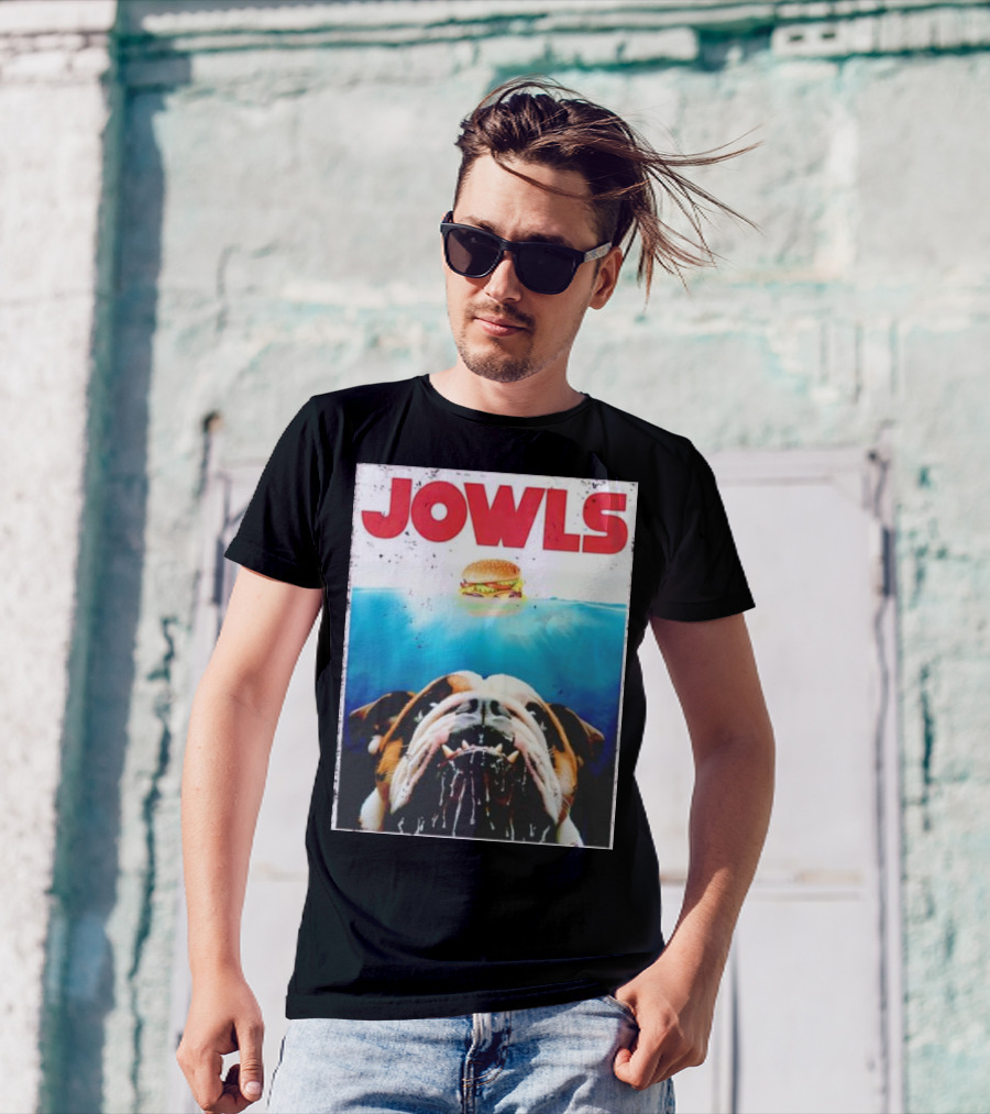 Jowls English Bulldog Burger Bully Dog Mom Dad T-Shirt