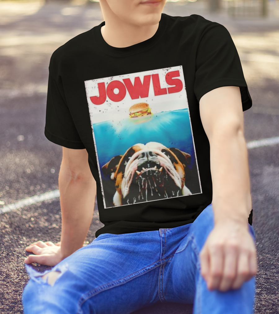 Jowls English Bulldog Burger Bully Dog Mom Dad T-Shirt