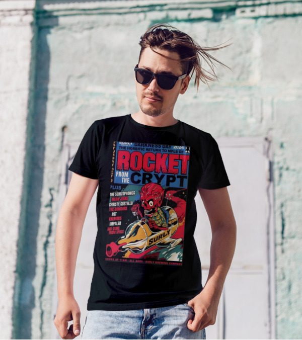 Darkness Day 2024 Rocket From The Crypt Event Surly Brewing MPLS Oct 5 All Ages Tour T-Shirt