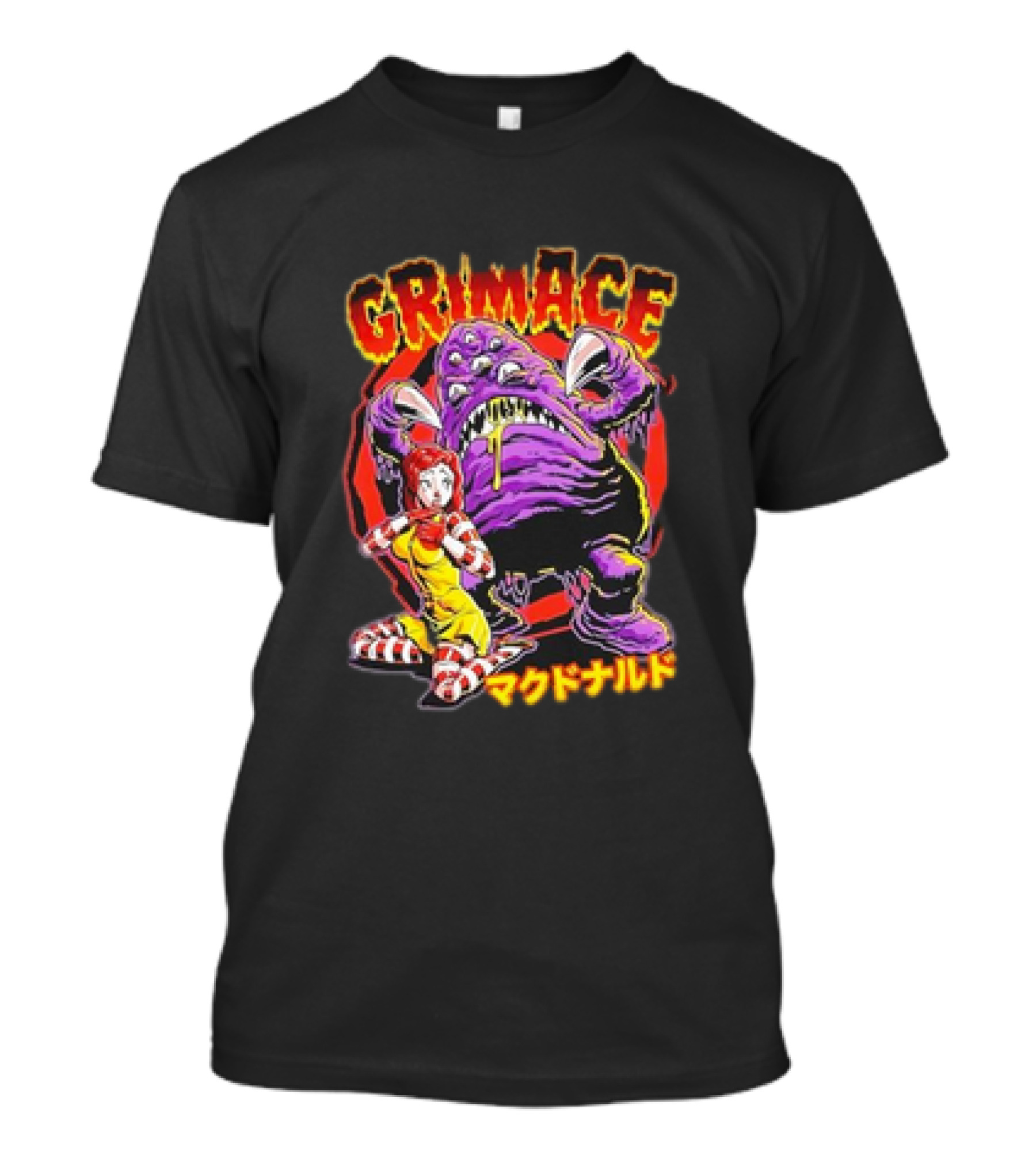 Grimace Halloween Monster Cartoon マクドナルド T-Shirt