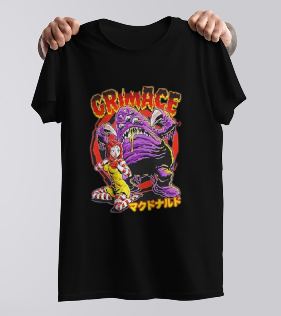 Grimace Halloween Monster Cartoon マクドナルド T-Shirt
