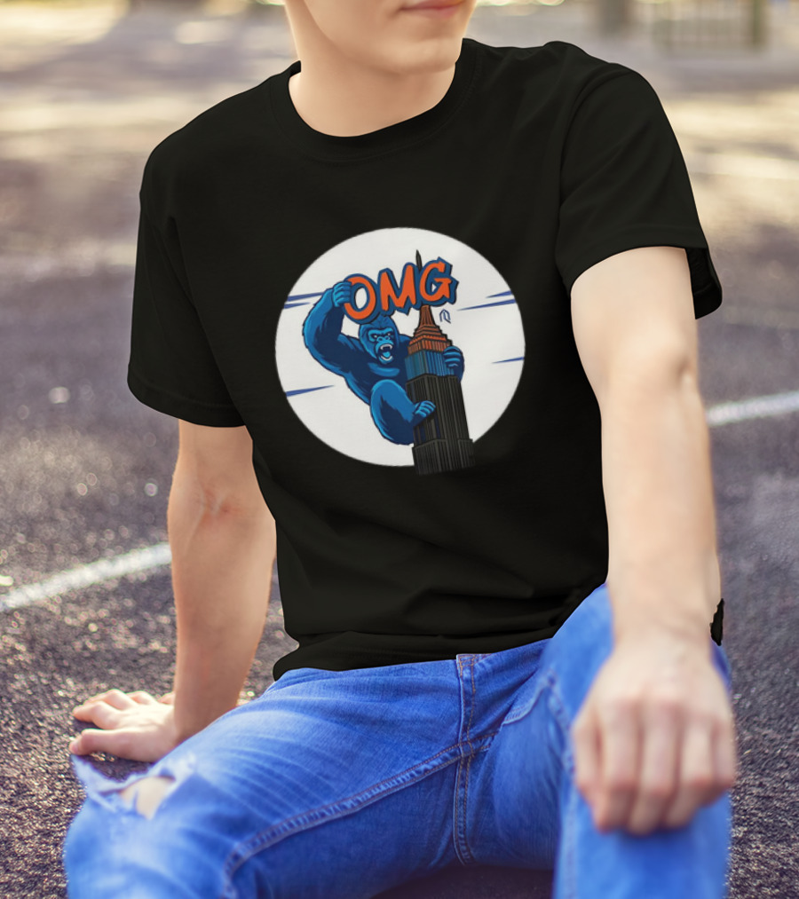 King Kong OMG Empire State Building New York Met T-Shirt