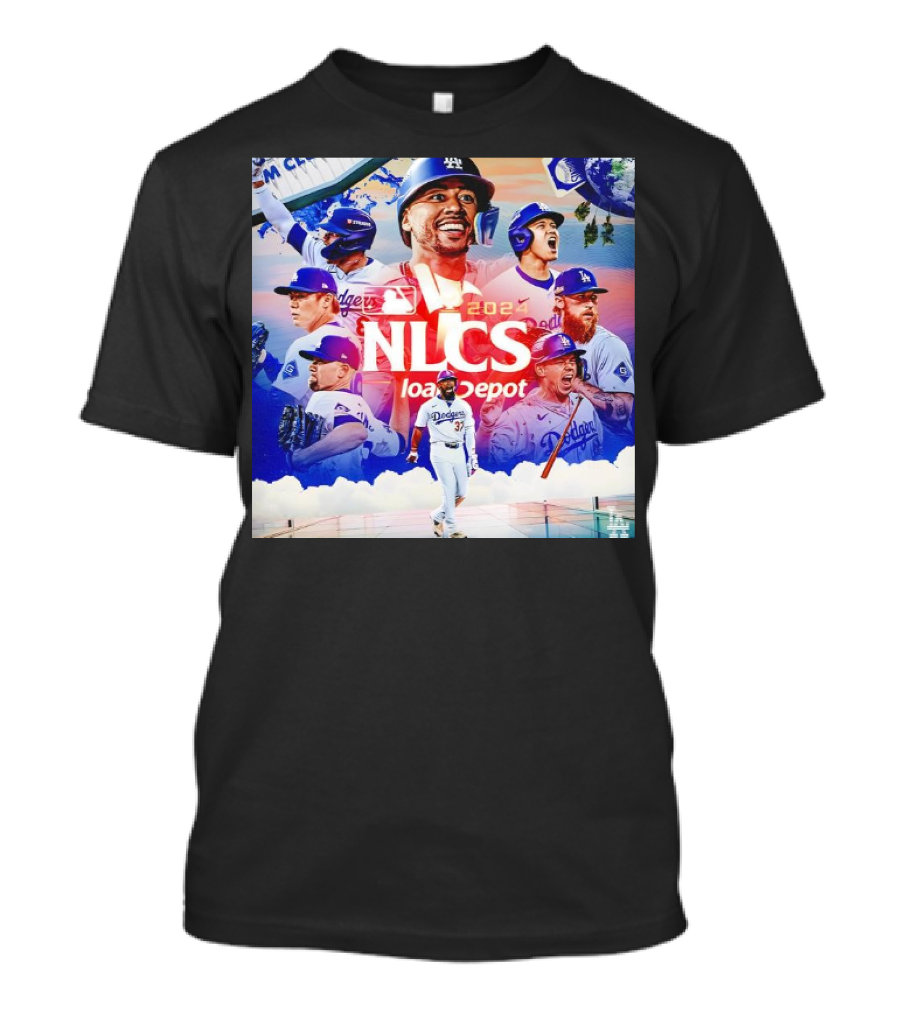 Los Angeles Dodgers 2024 NLCS Champions Celebration Loan Depot T-Shirt
