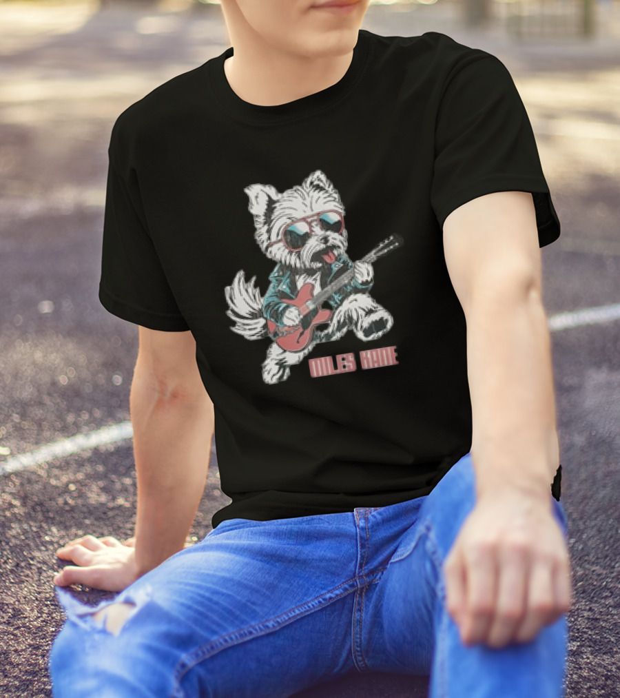 Miles Kane Dog With Guitar And Sunglasses T-Shirt