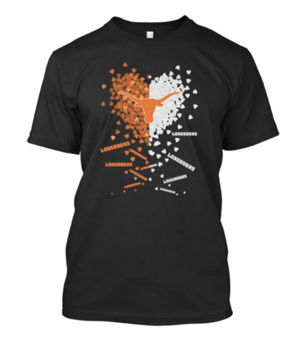 Texas Longhorns Mini Heart Football Longhorns T-Shirt