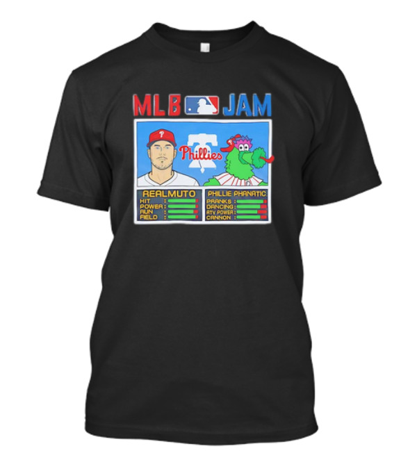 MLB JAM Phillies Realmuto Phillie Phanatic Fun Stats T-Shirt