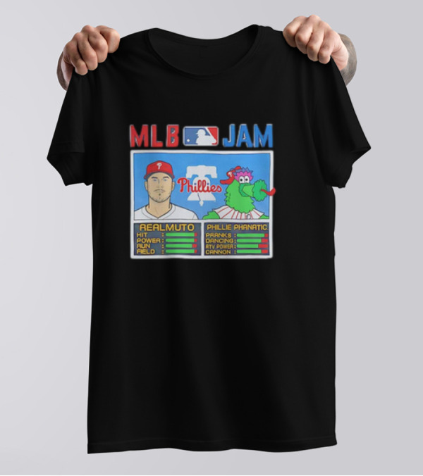 MLB JAM Phillies Realmuto Phillie Phanatic Fun Stats T-Shirt