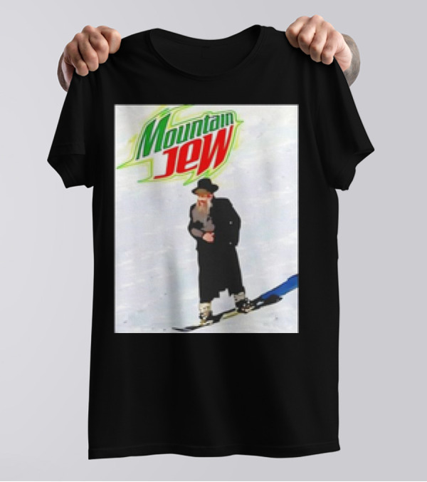 Mountain Jew Skiing Parody On Iconic Soda T-Shirt