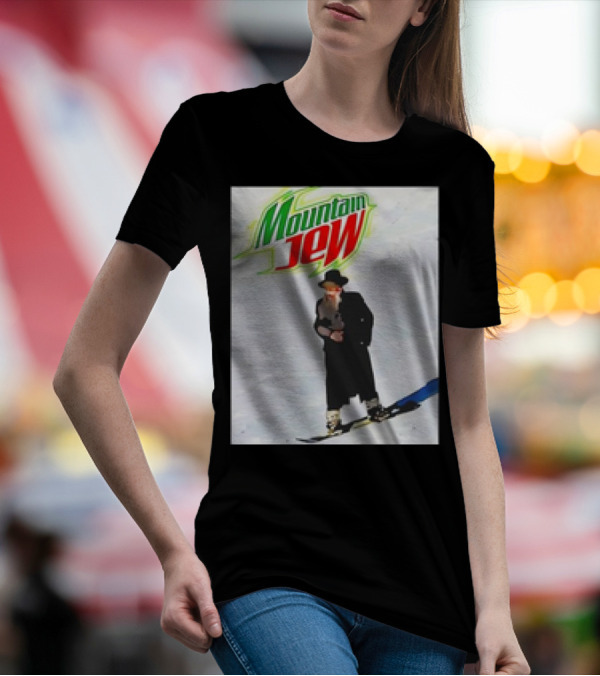 Mountain Jew Skiing Parody On Iconic Soda T-Shirt
