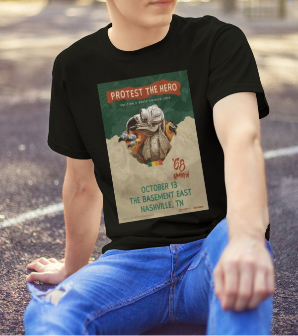 Protest The Hero Volition North America 2024 October 13 The Basement East Nashville TN Special Guests '68 T-Shirt