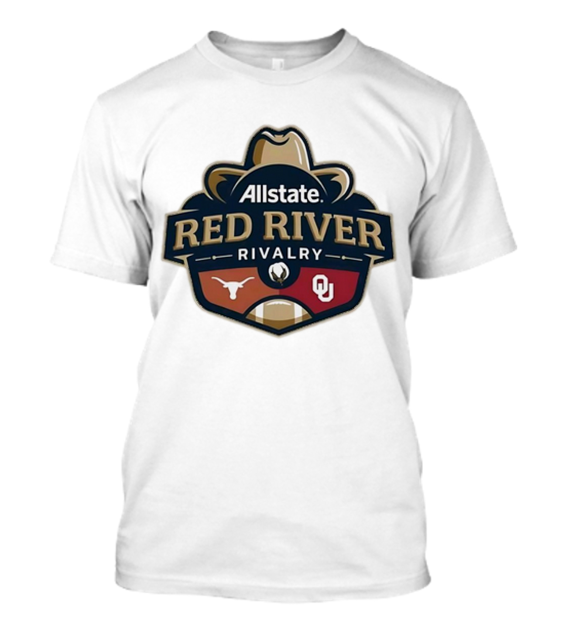 Allstate Red River Rivalry 2024 Oklahoma Sooners Texas Longhorns Football Showdown T-Shirt