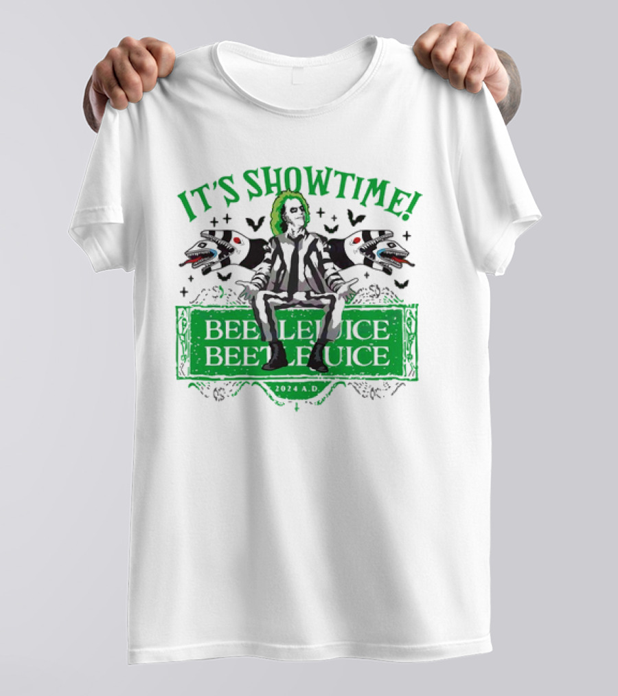 It's Showtime Beetlejuice Beetlejuice 2024 Halloween Movie T-Shirt