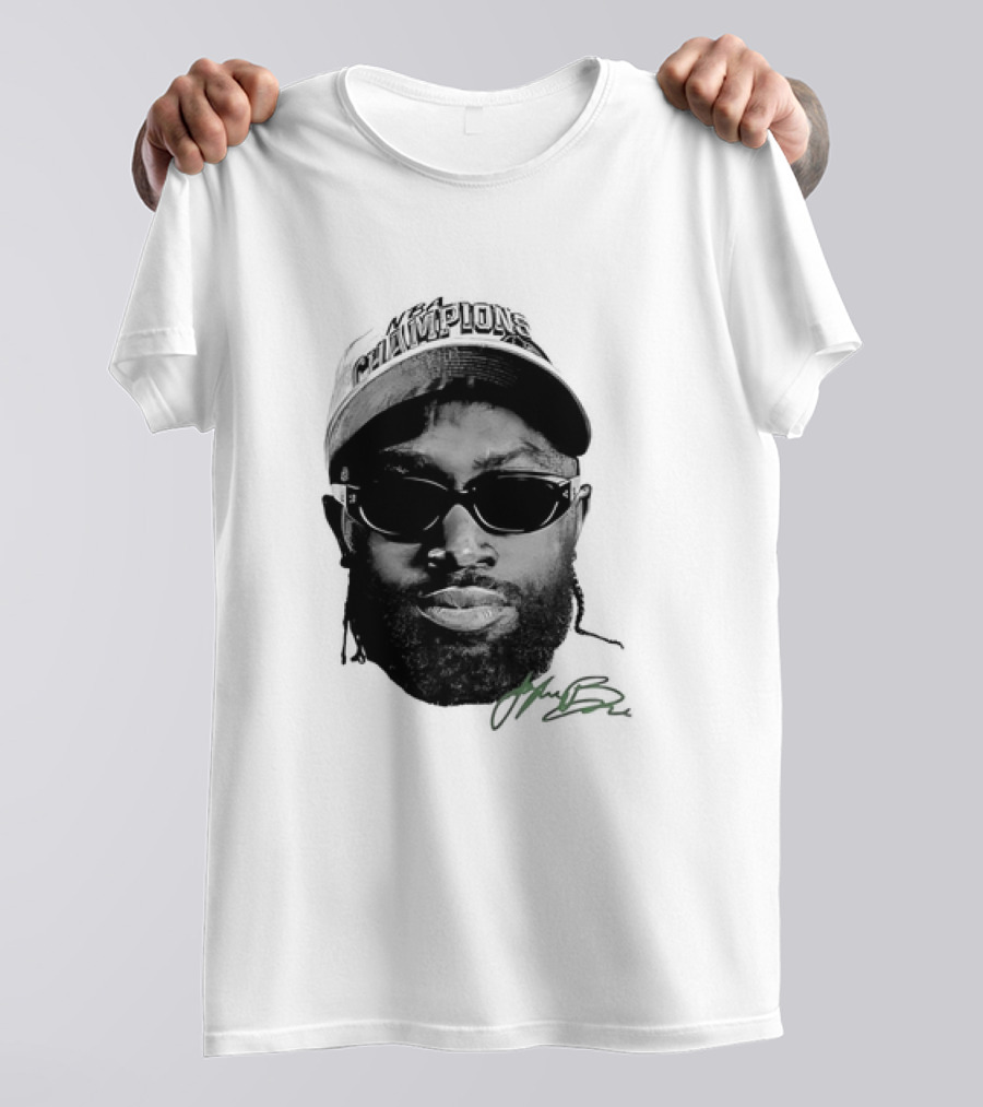 Jaylen Brown NBA Champions Big Face Hat Boston Celtics Signature T-Shirt