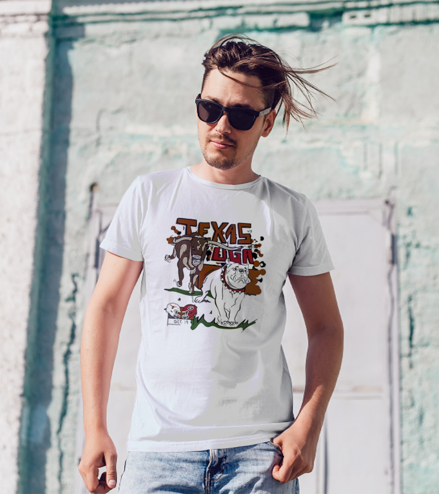 Texas Longhorns Vs UGA Oct 19 Football Showdown T-Shirt