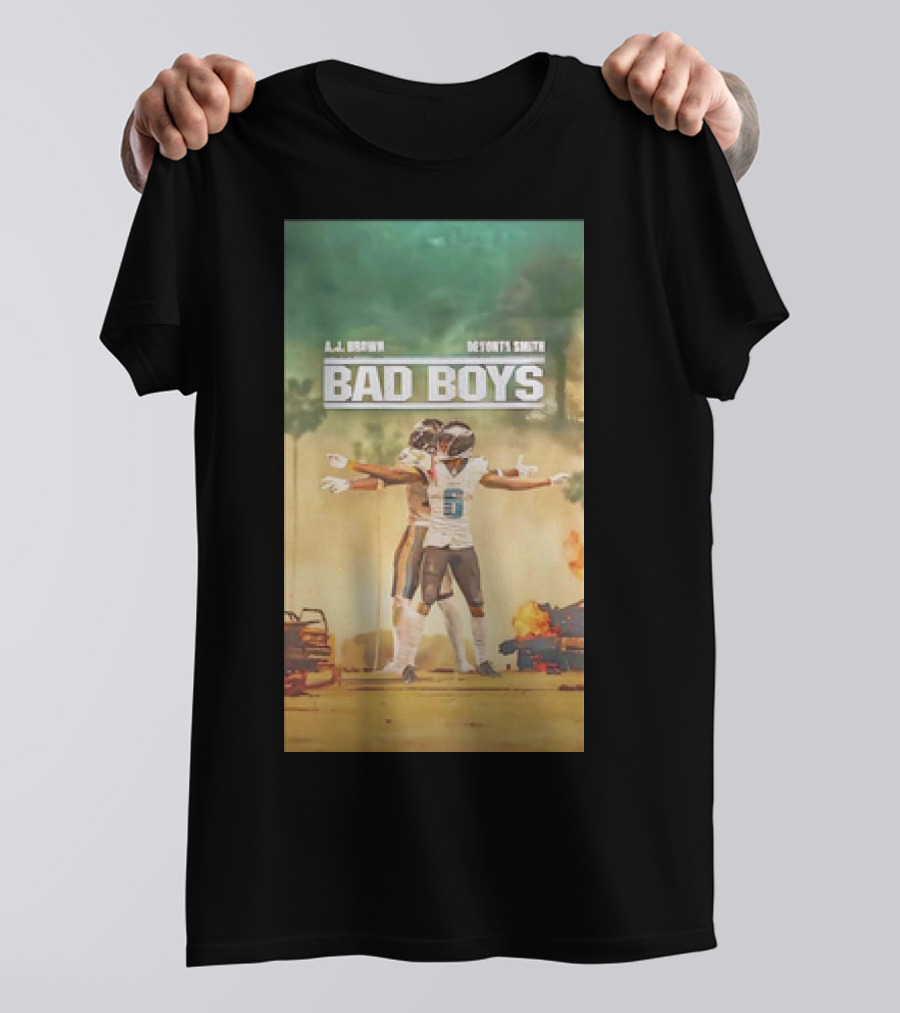 A J Brown Devonta Smith Bad Boys Football Dynamic Duo T-Shirt