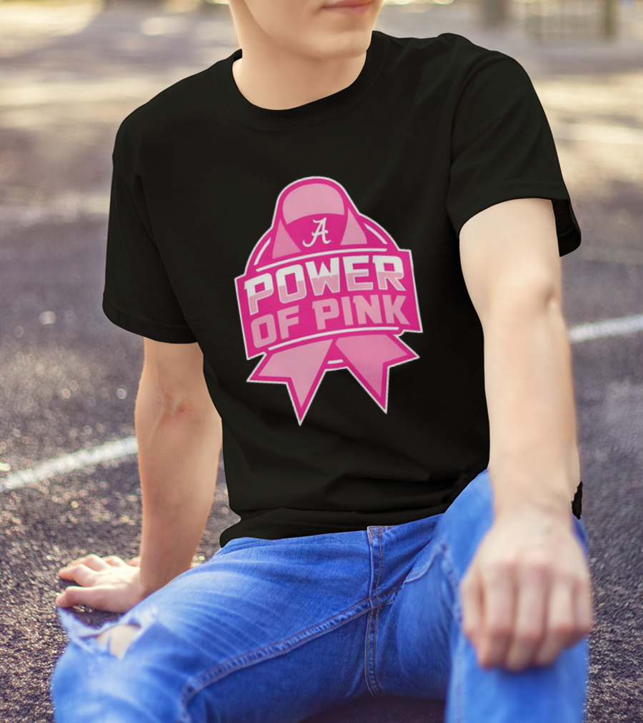 Alabama Crimson Tide Power Of Pink Ribbon T-Shirt